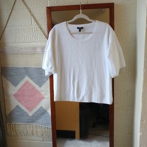 ✨5 FOR $25!✨ J.Crew White Draped Sleeve Blouse Size Small